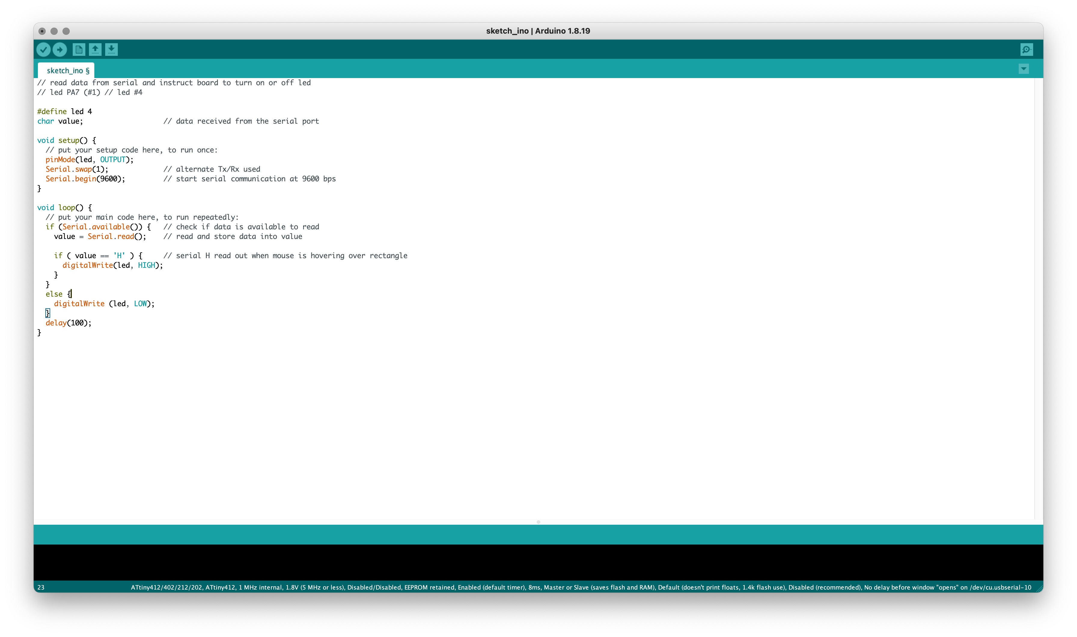 Arduino code