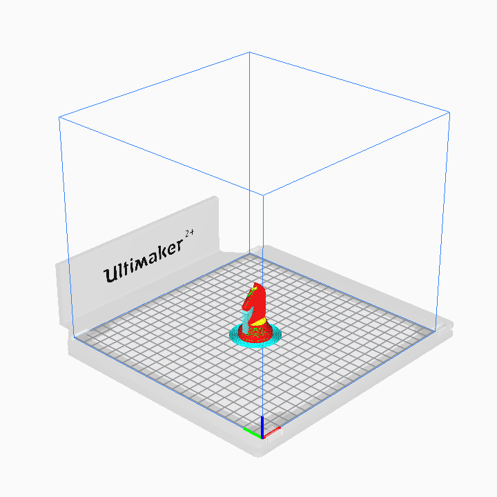 Knight Chess Piece slice in Ultimaker Cura